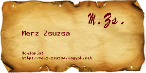 Merz Zsuzsa névjegykártya